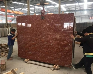 Natural Stone Rose Red Marble Floor Tile
