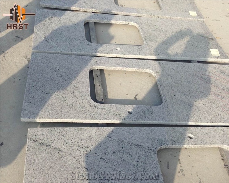 New Kashmir White Prefab Granite Countertop