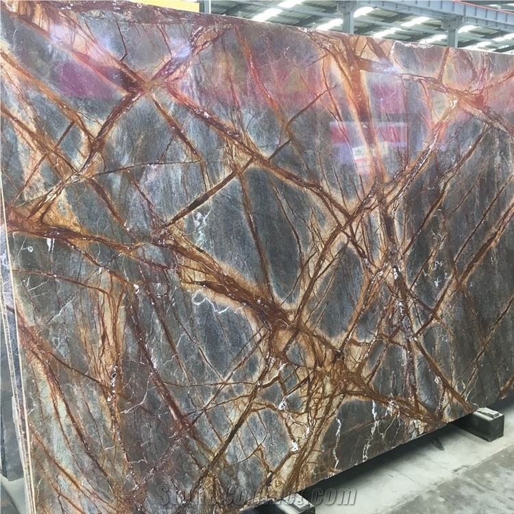 Polished Rainforest Green Marble Slabs and Tiles