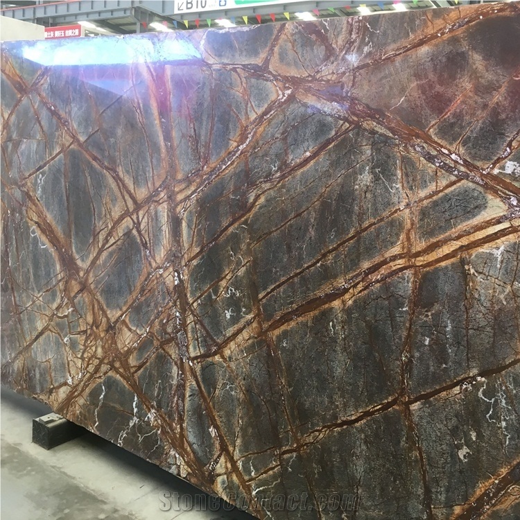 Polished Rainforest Green Marble Slabs and Tiles