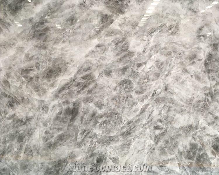 Polished Silver Light Grey Marble Slab