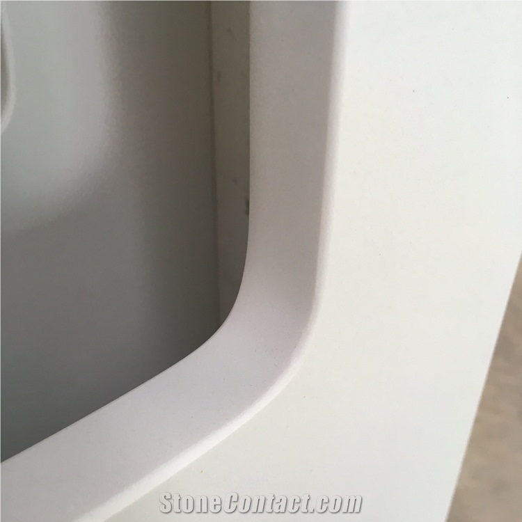 Pure White Quartz Bathroom Countertops
