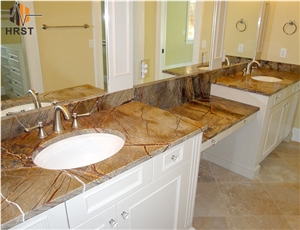 Rainforest Brown Marble Commercial Countertop