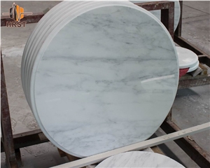 Round Oriental White Marble Table Top