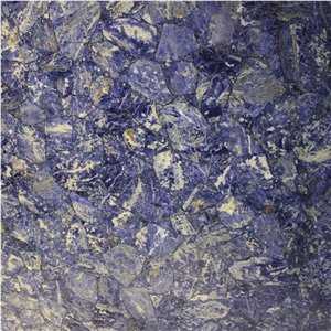 Synthetic Sodalite Blue Gemstone Slabs