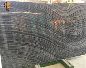 Tree Black Wood Vein Marble Slabs