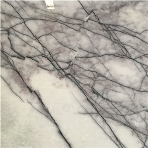 White Marble Purple Vein Lilac Marble Tile
