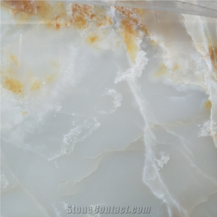 White Onyx with Gold Viens