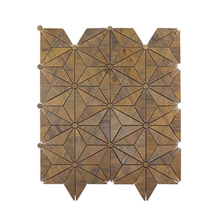 Bronze Copper Color Metal Mosaic Tiles