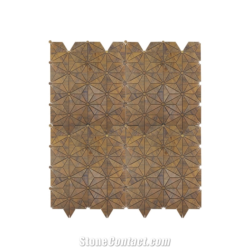 Bronze Copper Color Metal Mosaic Tiles