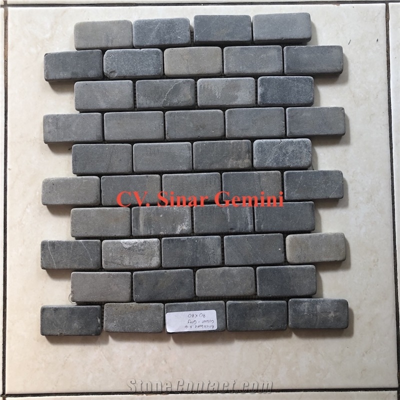 Grey Brickbond Mosaic Stone