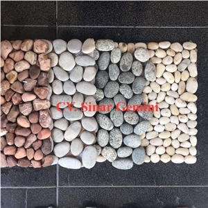 Slice Mosaic Pebble Stone in Mix Colour