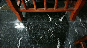 Black Cloudy Countertops Granite Slab
