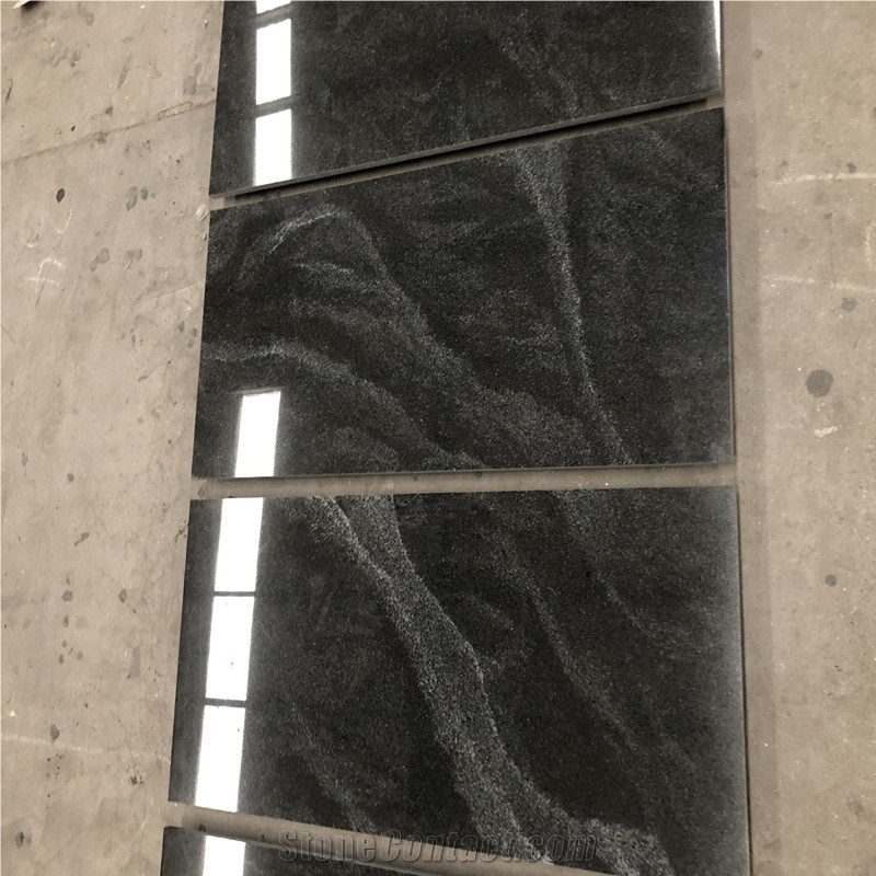 Black Polished Jet Mist Granite Tiles