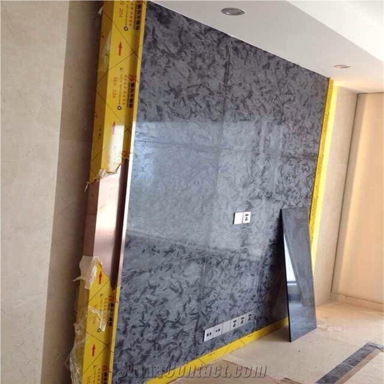 Brazil Feature Wall Black Tear Granite Slabs