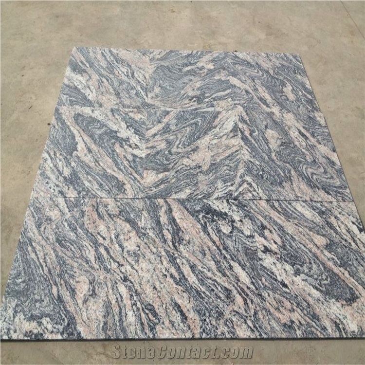 China Red Color Grey Juparana Granite Tiles