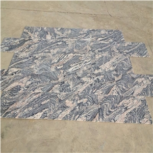 China Red Color Grey Juparana Granite Tiles
