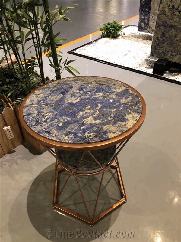 Exotic Bolivian Blue Dining Table Top