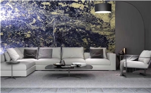 Exotic Bolivian Blue Granite Feature Wall Slabs