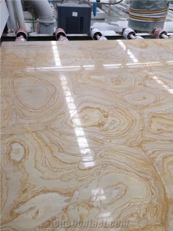 Golden Rose Beige Marble Slabs for Walling Tiles