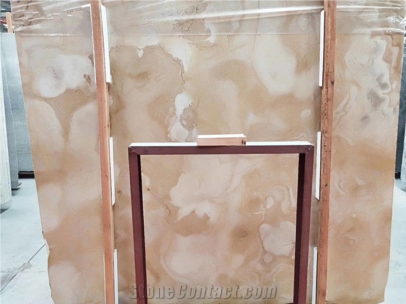 Golden Rose Beige Marble Slabs for Walling Tiles