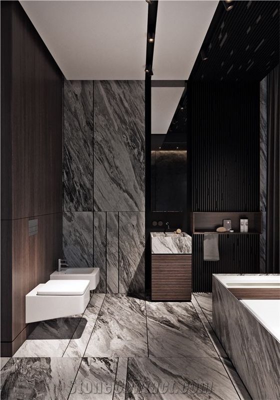 Grey Casablanca Marble Bathroom Walling Tiles