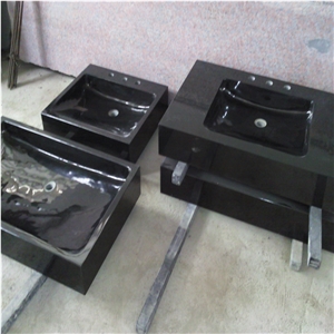 Polished Black Granite Tiles for Wall and Floor