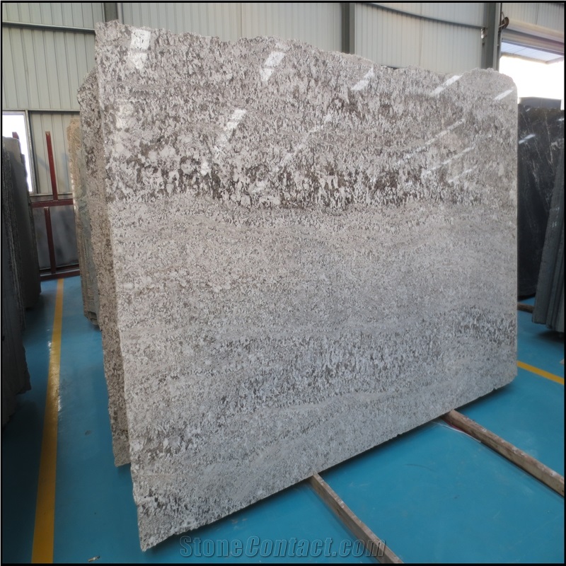 Polished Blanco Potiguar Granite Flooring Slab
