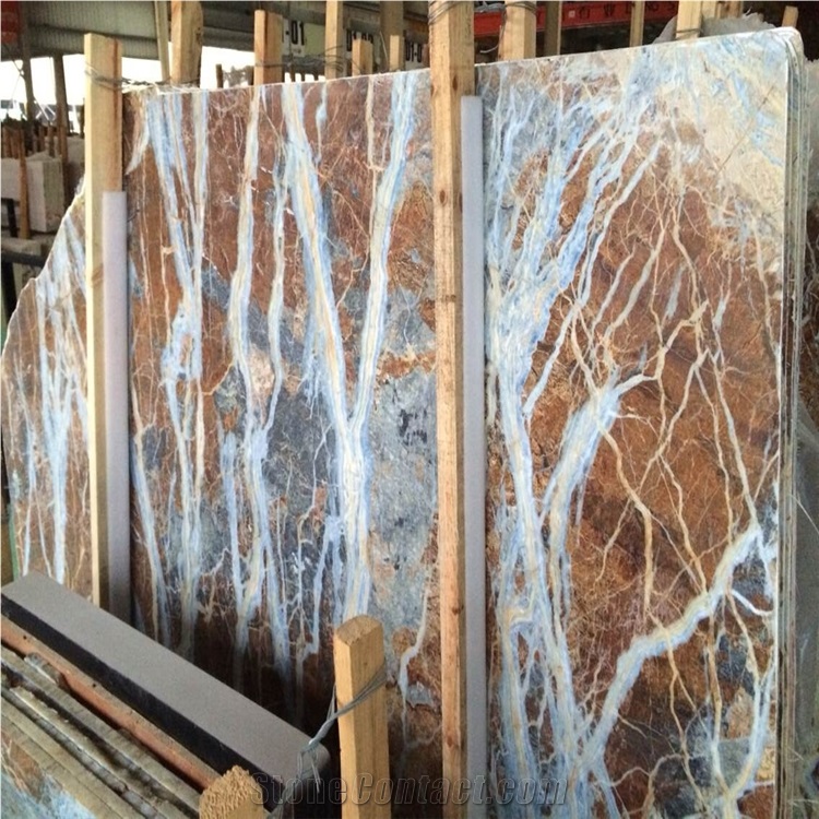 Polished Blue Jeans Marble Slabs for Walling Tiles
