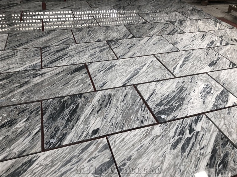 Polished Casa Grey Marble Flooring Covering Tiles