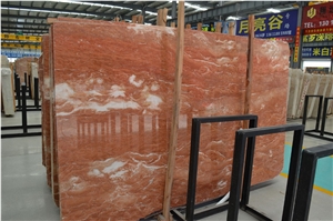 Polished Cheap Philippines Tea Rose Marble Slabs