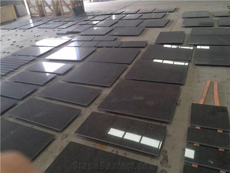 Polished China Black Granite Tiles
