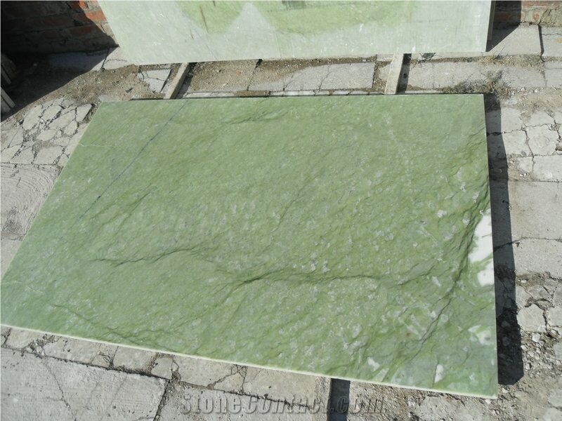 Polished Dandong Verde Green Marble Stone Slabs