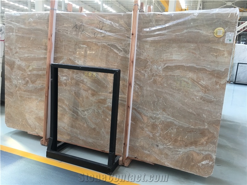 Polished Italy Pink Breccia Aurora Marble Slabs
