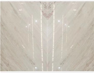 Polished Royal White Marble Floor Covering Tiles