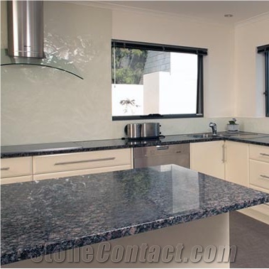 Polished Sapphire Blue Granite Kitchen Countertop