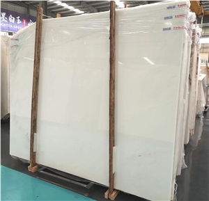 Polished Sichuan Pure White Marble Stone Slabs