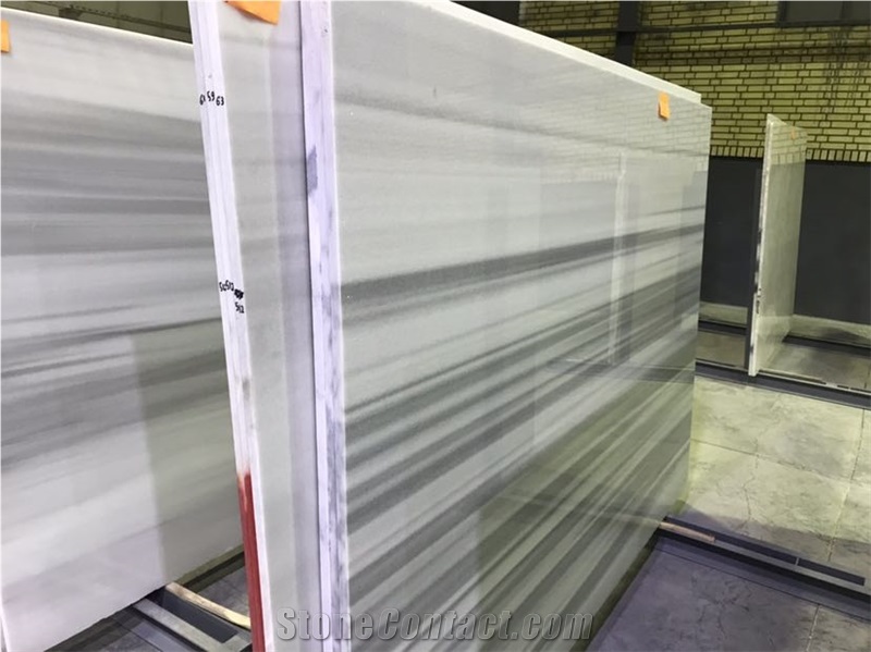 White Spider Marble, White Cloud Marble Slabs