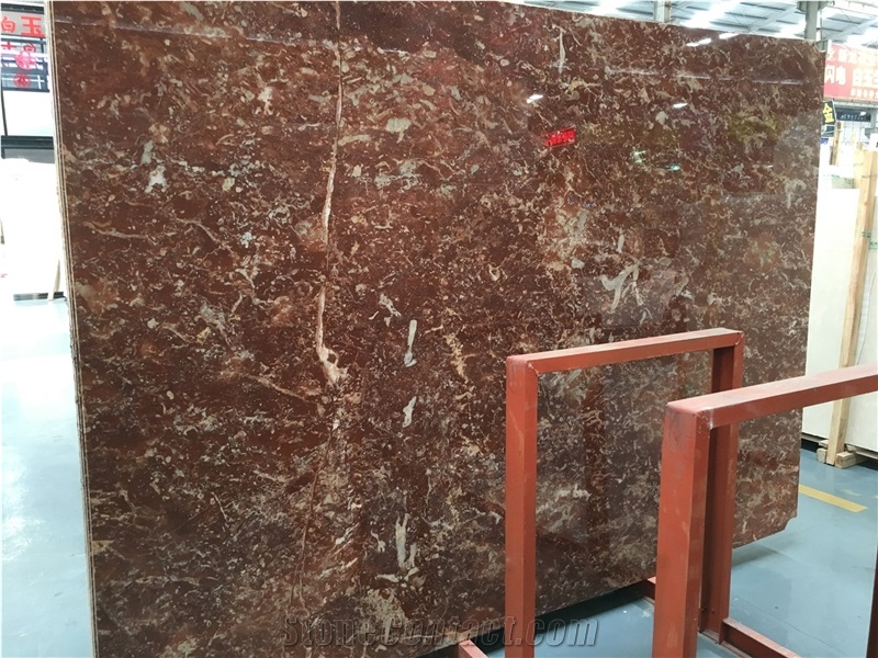 Cheap Polished Rose Red Marble Slabs Price