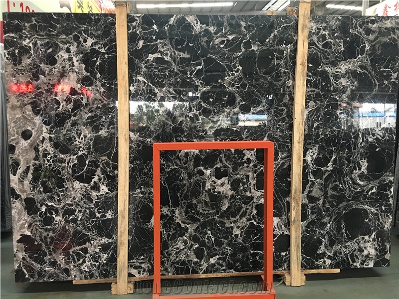 Chinese Century Black Ice Marble Slab Price