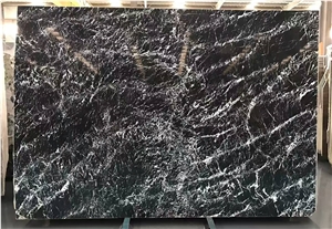 Chinese Supplier Snowflake Black Marble Slab Price