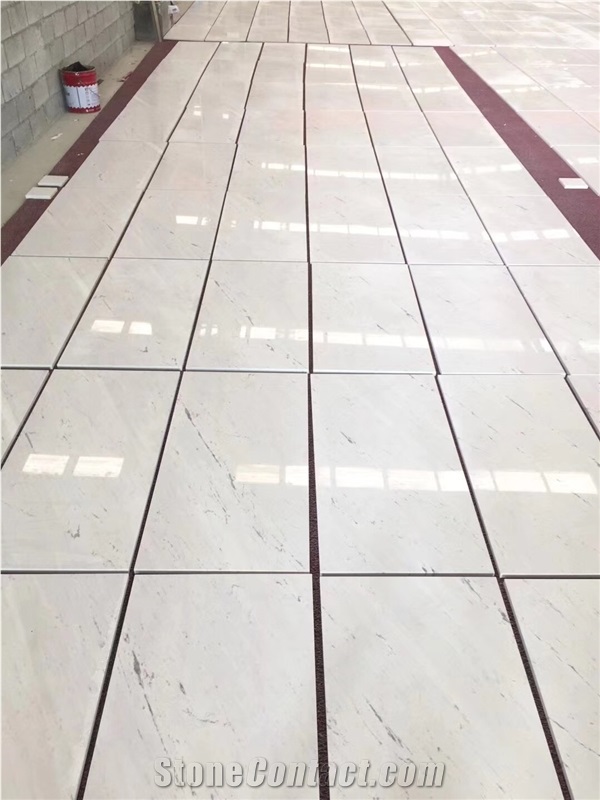Layout Macedonia Sivec White Marble Flooring Tiles