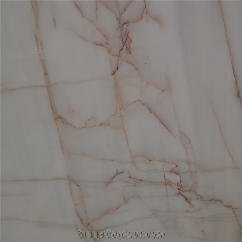 White Marble with Red Veins Slab Price