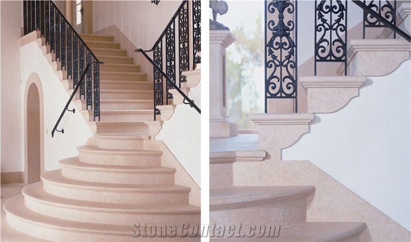 Versailles Cream Limestone Staircase