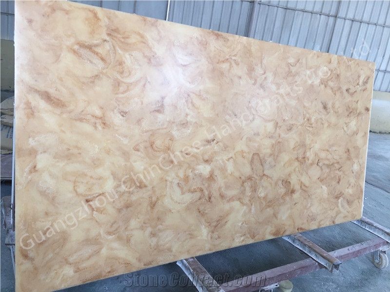 Brown Onyx Slabs Translucent Artificial Stone Panel