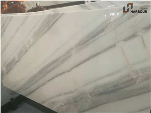 Calacatta Amber Slab, New China White Marble