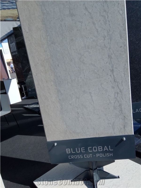 Blue Cobal Limestone Cross Cut Polished