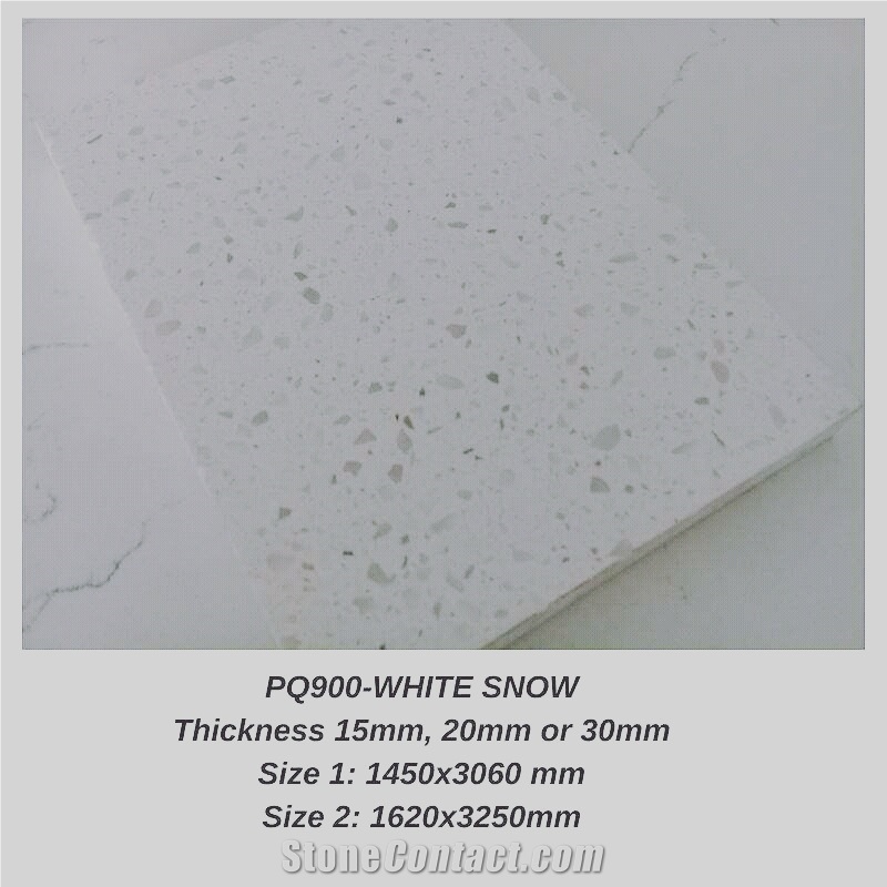 White Snow Quartz Engineered Stone Slabs