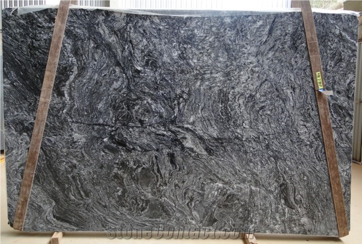 Forest Black Granite Slabs