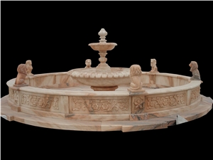 Beautiful Hand Carved Marble Garden Water Fountain